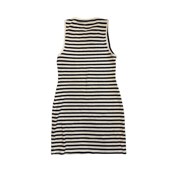 Aritzia Wilfred Free Seymour Dress | Black & Navy Striped | Size Large - Picture 3 of 8